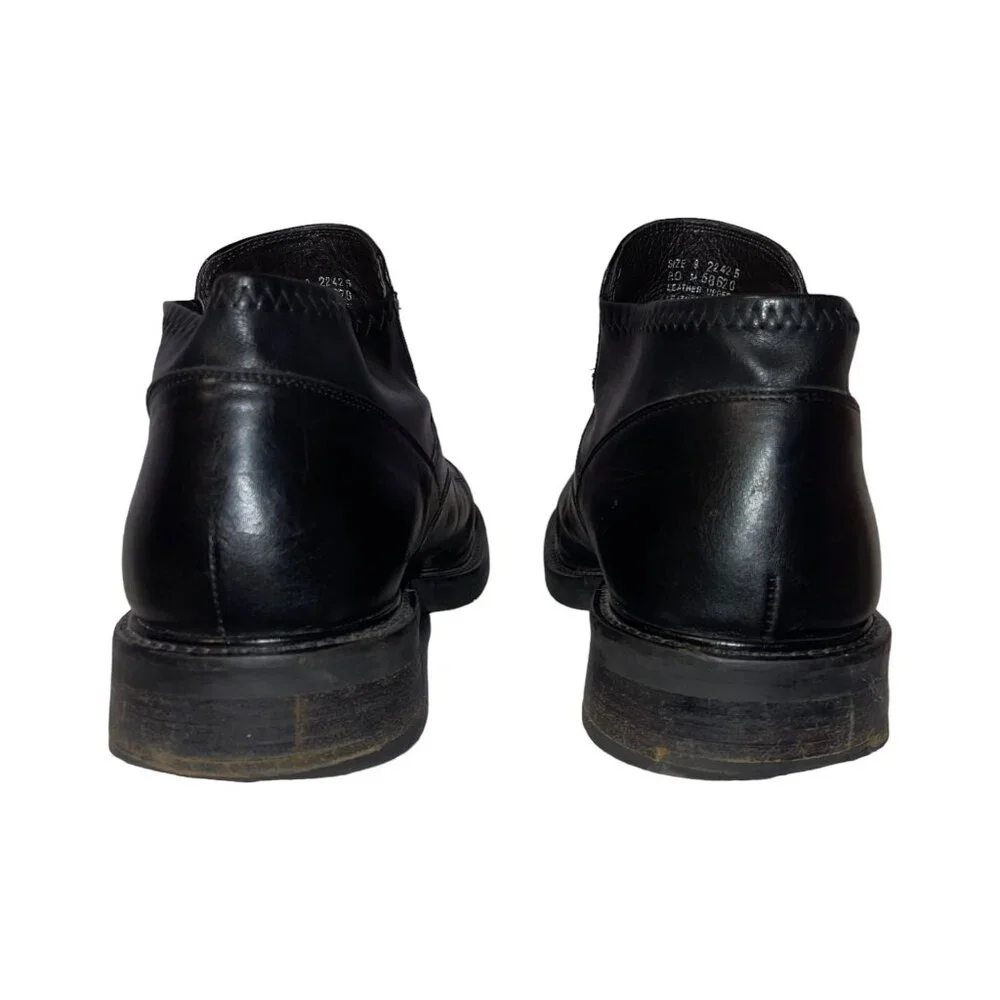 Kenneth Cole New York Black Leather Chukka Boots Mens 9 Made Italy Slip On